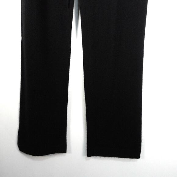 GUC Quince Women’s Black Mongolian Cashmere Straight Leg Pants Size Medium 3310 - Picture 4 of 10